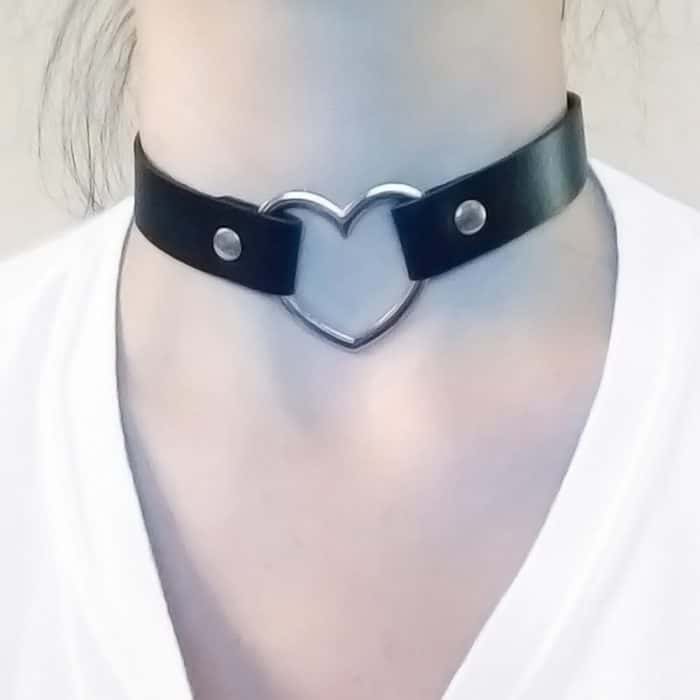 Kpop choker Egirl Style Leder Collar 2