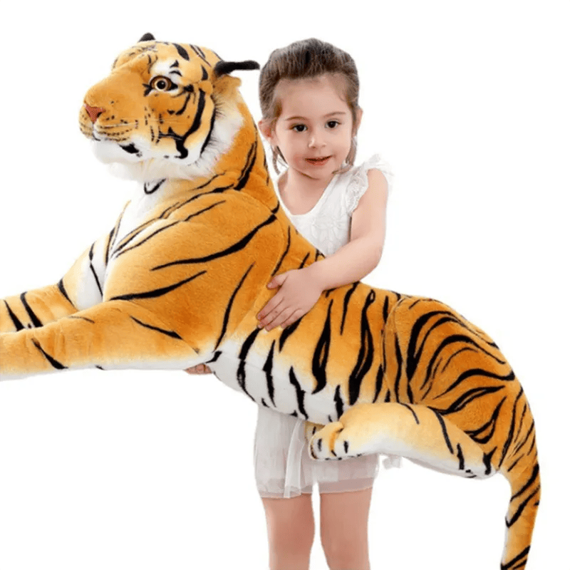 Simulation Lifelike 30-105cm Tiger Plush Toys Soft Stuffed Wild Animals Yellow White Tiger Doll Children Kids Birthday Gifts 1