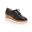 Spring Autumn Women Shoes Platform Casual Shoes Lady Black Flats Heel Shoes Lace Up Black Basic Fashion PU Leather Flats Loafers 8
