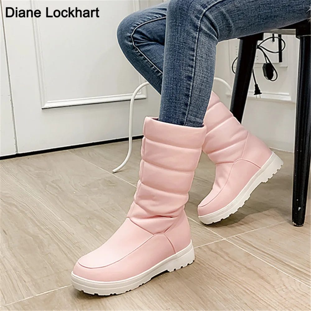 Women Snow Boots Winter Female Boots Thick Plush Waterproof non-slip Thigh High Boots Fashion Warm Fur Woman Winter Shoes 2021 1
