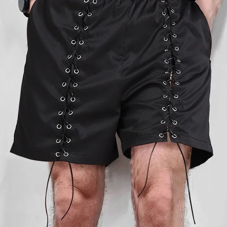 INCERUN Fashion Men Shorts Lace Up Drawstring Joggers Summer Leisure Men Bottoms 2023 Streetwear Loose Casual Shorts Plus Size 1