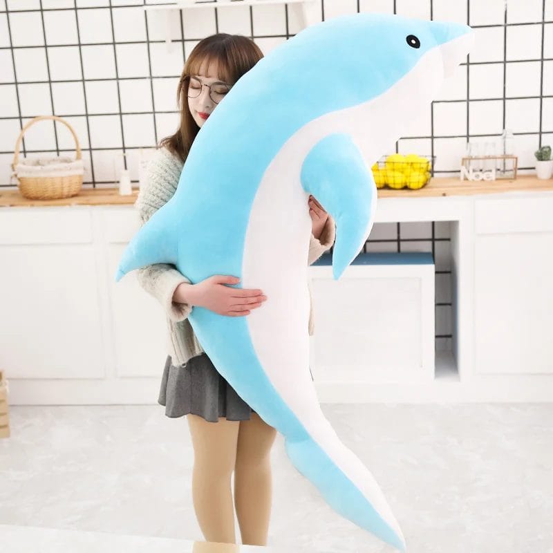 1pc 160cm Big Size kawaii Dolphin Plush Toys Lovely Stuffed Soft Animal Pillow Dolls for Children Girls Sleeping Cushion Gift 1