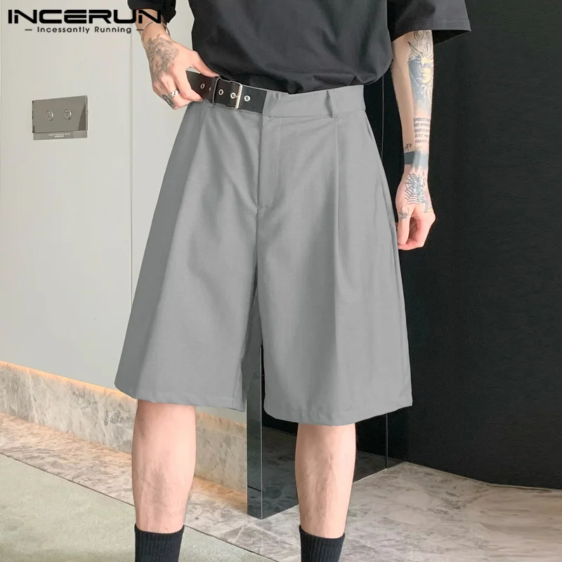2023 Men Shorts Patchwork Oversize Streetwear Summer Casual Men Bottoms Loose Korean Style Fashion Wide Leg Shorts S-5XL INCERUN 1
