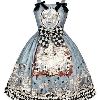 Vintage Gothic Lolita Style Slip Dress Women Harajuku Y2k Sleeveless Dark Bunny Print Party Dresses Girly Kawaii Bow Vestidos 6