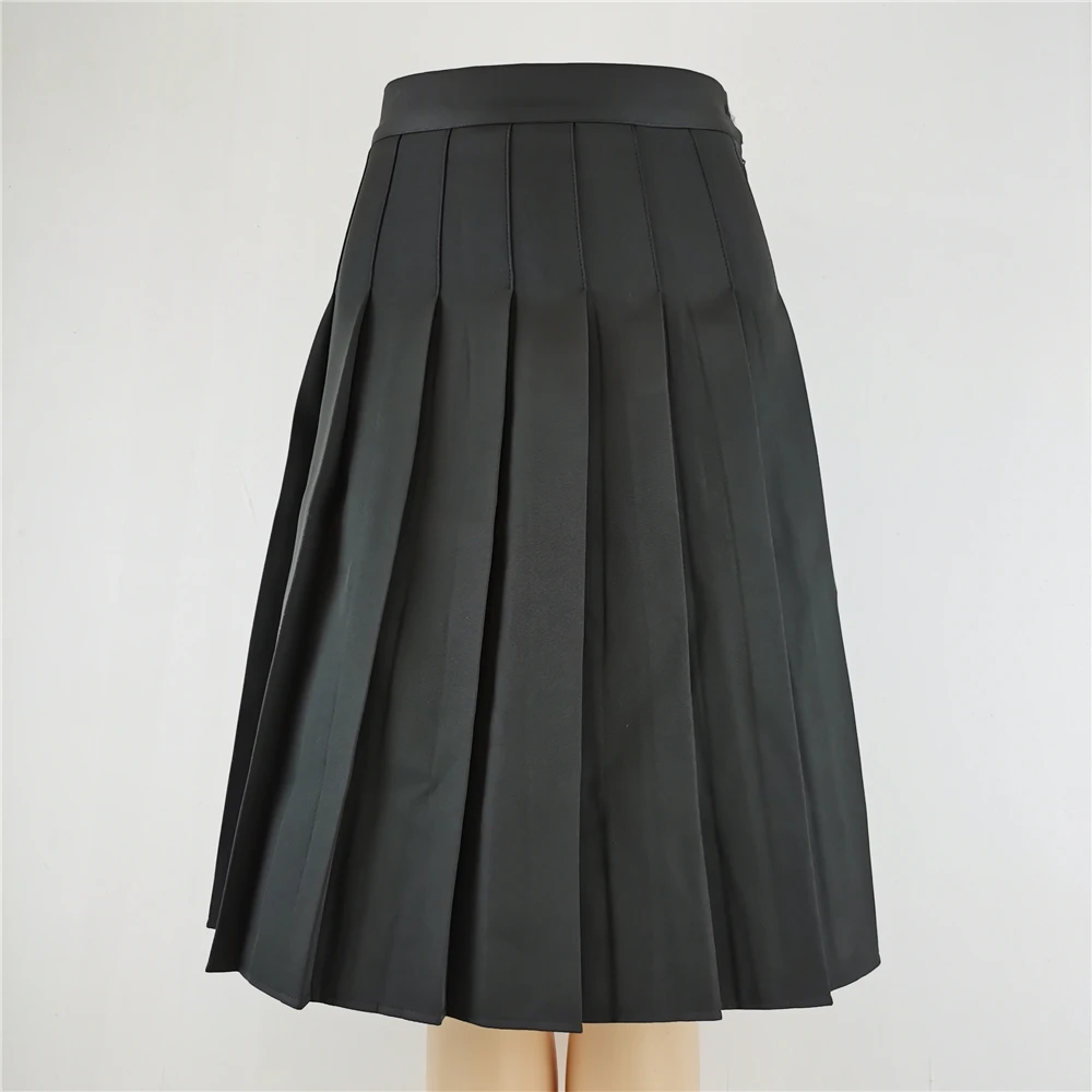 58cm Long Pleated Long Skirt Korean Fashion Clothing Black White Plus Size Cosplay for Women Harajuku Gothic Y2k Skirt 1
