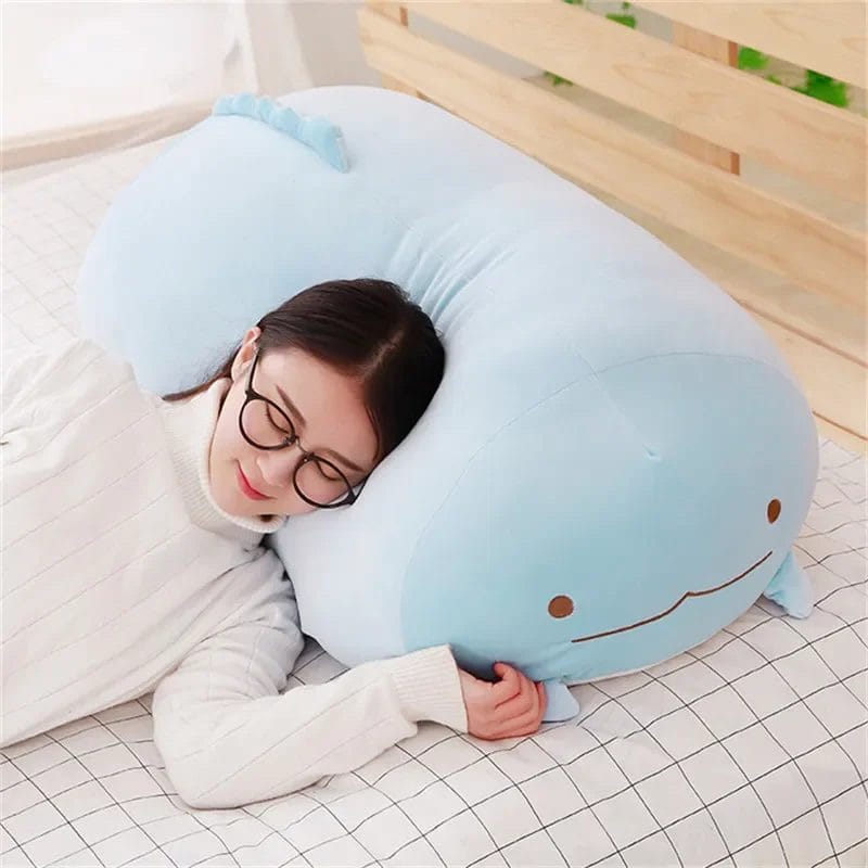 90cm Cute Corner Bio cat Pillow Japanese Animation Sumikko Gurashi Plush Toy Stuffed Animals Valentine Gift for Baby Girls 1