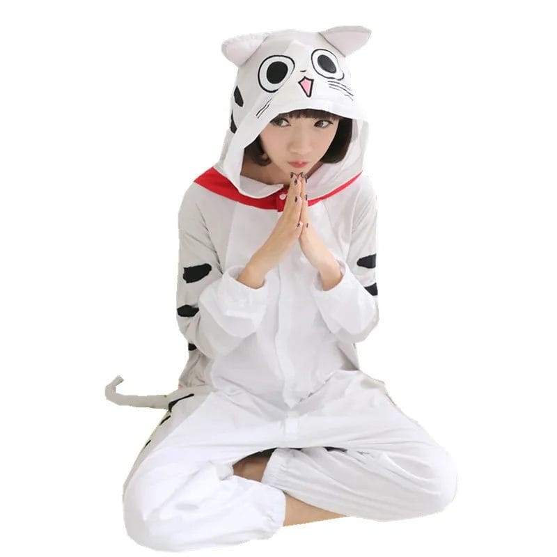 Flannel Kigurumi Anime Cosplay Costume Chi's Sweet Home Chi Cat Women Onesies Pajamas For Halloween Carnival Masquerade Party 1