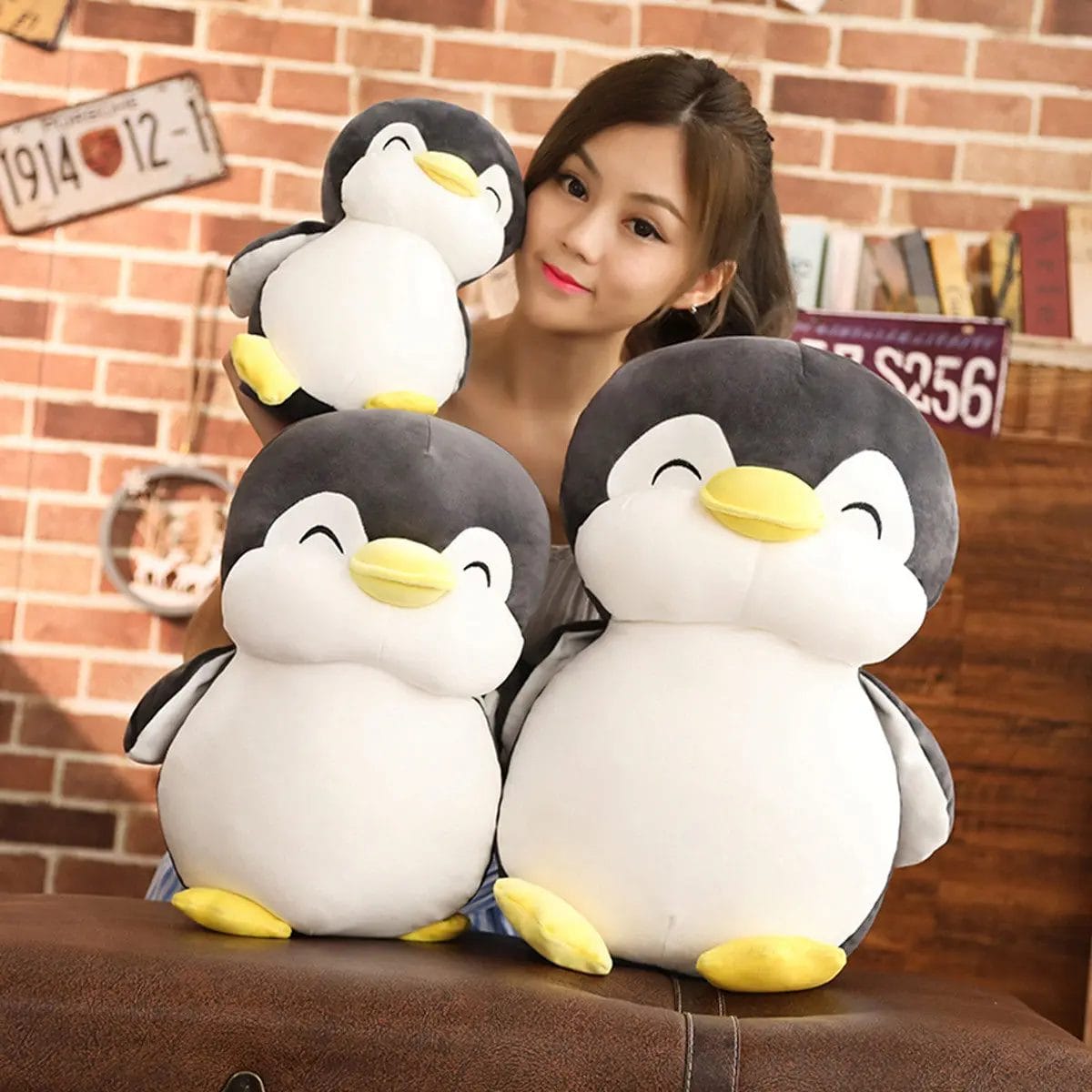 30cm-55cm Lovely Fat Penguin Plush Toy Cute Cartoon Animal Penguin Stuffed Doll Girls Lovers Valentine's Gifts Sofa Pillows 1