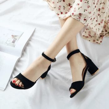 2023 New Women Sandals Ankle Strap Heeled Sandals Summer Gladiator Shoes Woman Chunky Heels Women Open Toe Party Dress Sandals 3