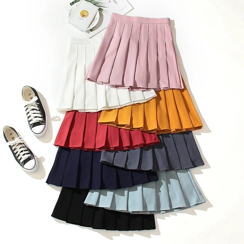 High Waist Pleated Kawaii Harajuku Skirts Women Girls Lolita A-line Sailor Preppy School Uniform Faldas Mujer Moda 2023 1