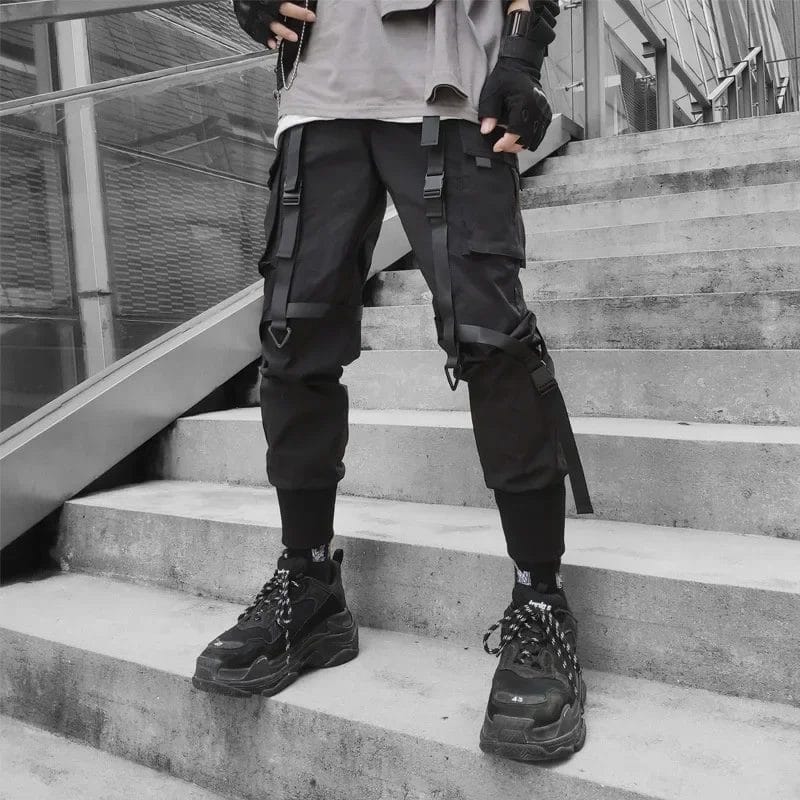 Japanese Streetwear Pants Men Harajuku Fashion Military Multi Pockets Cargo Pants for Male Jogging Hip Hop Harem Trousers 1